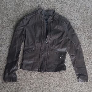 Women's Classic Brown Leather Jacket